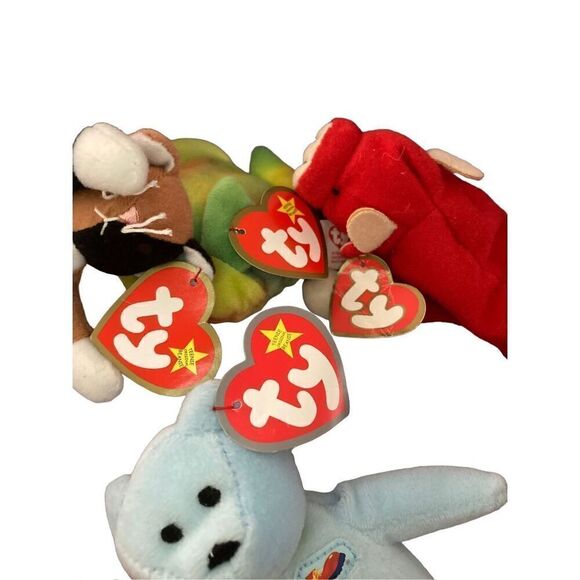 Lot of 4 Mini Ty Beanie Baby Plush Collectible Tag Error Misspellings Vintage Y2 - Picture 9 of 10